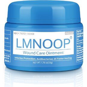 LMNOOP® Wound Healing Ointment, for Chronic Wound, Bedsore, Skin Ulcers, Cellulitis, Burns, Sores, Surgical Wound, Infected Wound, Cuts, Blisters, Pain Relief, Anti-Infection, Anti-inflammatory Cream