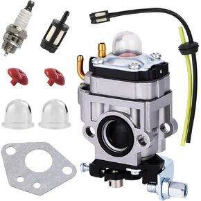 Carburetor for Harbor Freight 52cc 2HP Predator Earth Auger 63022 with Primer Bulbs Spark Plug Gasket Fuel Line Carb Kit