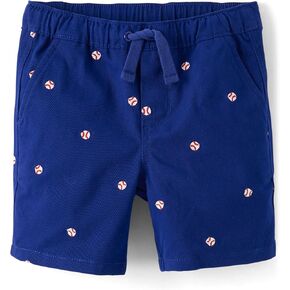 Gymboree,Boys,and Toddler Pull On Shorts,4 Years,Navy Baseball