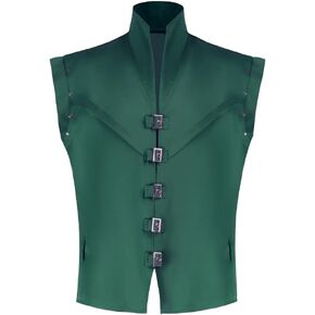 Adult Renaissance Vest Men Sleeveless Jacket Gothic Waistcoat