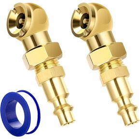 مجموعة Chuck Air Ball Foot ، 1/4 "FNPT مغلق تدفق إطار محمول تشاك مع شريط Teflon السريع ، النحاس المغلقة الإطارات المقياس الهواء طقم Chuck
