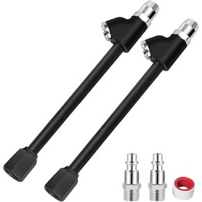طقوس الإطارات Godeson ، 6.4 "Chucks Head Air Dual ، 1/4" FNPT ثنائي الاتجاه ، تدفق وثيق ، مناسب للشاحنات ، الدراجات ، الدراجات النارية ، والسيارات (حزمة 2)