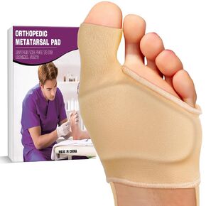 Orthopedic Metatarsal Pad,Breathable Ball of Foot Cushion with Anti-Slip Heel Grip,4 Sizes,Extra Thick Gel Pads & Adjustable Straps for Metatarsalgia relief.