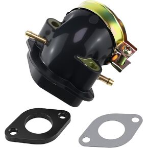 Intake GY6 Dual Hose Connection 22mm Intake Manifold Pipe Fits GY6 125cc 150cc Chinese Scooter Moped ATV Go-Kart with 152QMI 157QMJ Engine, Double Hose Ports