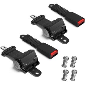Golf Cart Seat Belts, 40" Retractable Universal Seat Belts Kit for Club Car EZGO Yamaha 2 Set/4 Set