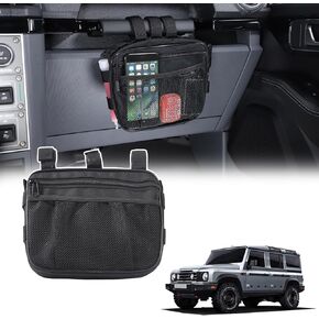 Passenger Handle Organizer Bag Compatible with INEOS Grenadier 2020-2024, Passenger Grab Handle Storage Bag Multifunction Black Mesh Tools Bags Travel Essentials Holder Pouch