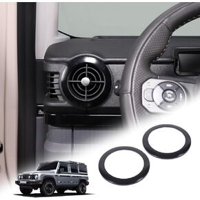 2PCS A/C Ring Ring Cover متوافق مع INEOS GRENADIER 2020-2024 سبيكة الألومنيوم مخرج تكييف إكسسوارات التزيين (الأحمر)