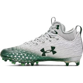 Under Armour Spotlight Clone 3.0 MC Mens Football Cleats White-Forest Green