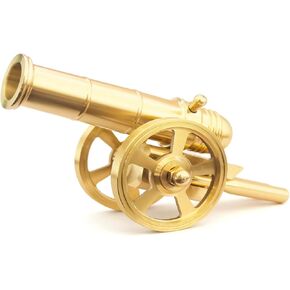 Mini Brass Napoleon Cannon Model, Hand-Polished Vintage Artillery Showpiece, Desktop Military Collectible Decoration