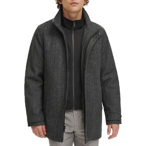 Dockers Men's Wool Melton Two Pocket Full Length Duffle Coat