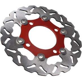220mm Floating Disc 4-Hole Brake Rotor Motorcycle CNC Aluminum Alloy Powersports Parts For Honda CRF50 110cc 125cc 140cc 150cc Apollo SSR ATV Pit Dirt Bike Accessories,Red