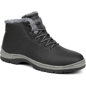 Mens Winter Snow Boots Water Resistant Warm Fur Lined Anti Slip Work Ankle Shoes Casual Lightweight Hiking Outdoor Trekking Boot in Saudi Arabia