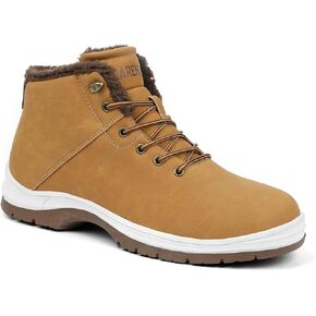 Mens Winter Snow Boots Water Resistant Warm Fur Lined Anti Slip Work Ankle Shoes Casual Lightweight Hiking Outdoor Trekking Boot