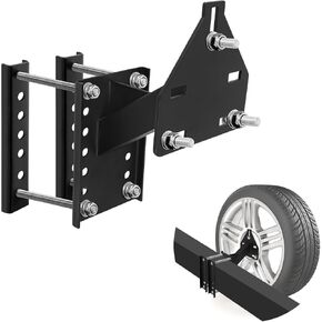 Spare Tire Carrier, Boat Trailer Spare Tire Bracket, Spare Tire Mount Fits Most 4 & 5 & 6 & Lugs Wheels on 4", 4.5‘’,4.75", 5", 5.5", 6", Bolt Patterns,Holds up to 150 Lbs