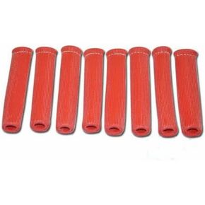 8x 7.5" 19cm HIGH HEAT SHIELD ENGINE SPARK PLUG WIRE BOOT PROTECTOR SLEEVE Red