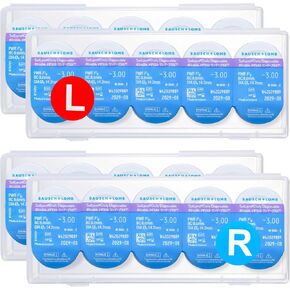 4 Pack Daily Contact Lens Organizer - Each Holds 15 PCS, Total 60 PCS, Portable Travel Storage Case for Disposable Contact Lenses, Fits All Brand Cosmetic Lens