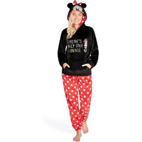Disney Pyjamas for Women, Fluffy Ladies Fleece Pyjamas, Stitch Minnie Gifts