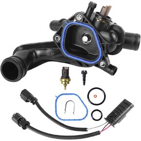 MUNIK Cooling water thermostat + line speed 2007-2013 Compatible with MINI 1.6L COOPER R55 R60 R58 R56 R57 R61 R59 Peat# 11538699290 12517646145