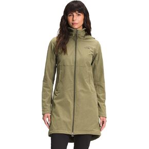 THE NORTH FACE Women's Shelbe Raschel Parka Length With Hood, Burnt Olive Green Heather, Large