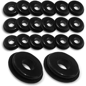 20 PCS Trailer Handle Washer Kit, Thickened Rubber Polished Surface Elastic Anti-Stretch Seal Handshake Valve Washer, Brake Wonder Accessories, Suitable for Semi-Trailers Trailers (Black)