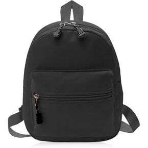Cute Backpack, Lightweight Backpack Small Backpack for Women, Mini Backpack Purse with Zippers for Travel (black)