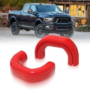 Tow Hitch Covers for Dodge RAM 2500/3500 2019-2025 Thicken Upgrade,Tow Hook Cover Compatible with Dodge RAM 2500/3500 2019-2025 Accessories,2PCS(RED