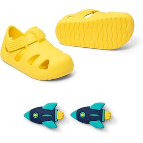 Ten Little Splash Sandals for Baby, Toddler & Kids, Adjustable, Closed Toe Water Sandals for Boys and Girls - Lightweight, Quick Drying Kids Water Shoes, and Flexible EVA with Traction - Daisy Yellow
