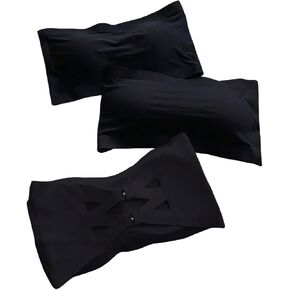 OYOANGLE Girl's 3 Piece Tube Bras Strapless Wireless Padding Bandeau Seamless Training Bralettes