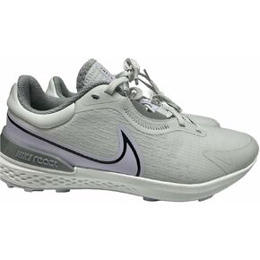 Nike Men's Infinity Pro-2 Wide Fit Spikeless Golf Shoes Photon Dust/Black/Violet Frost #DM8449-005 - Size Men's 10.5