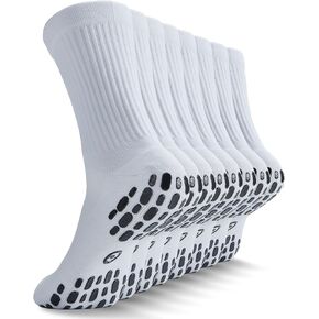 CWVLC GRIP SOCKS SOCCER - MACRIPY غير المنقوش للرجال والنساء الرياضي - مستشفى Barre Sticky Slipper Socks