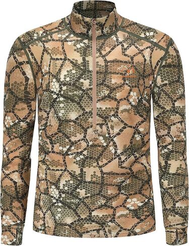 Men's 100% Merino Wool Hunting Base Layer Tops Camo Shirts in Kuwait
