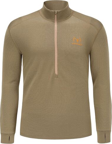 Men's 100% Merino Wool Hunting Base Layer Tops Camo Shirts in Saudi Arabia