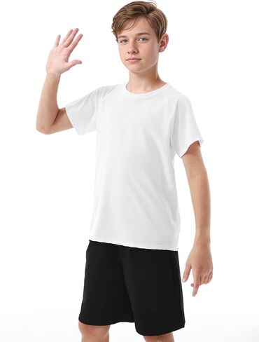 Poroka Cooraby Boys UPF 50+ Rash Guard Swim Shirt Toddler Kids Boys Short Sleeve Quick-Dry Water Surf Swim Rashguard Shirt in Saudi Arabia