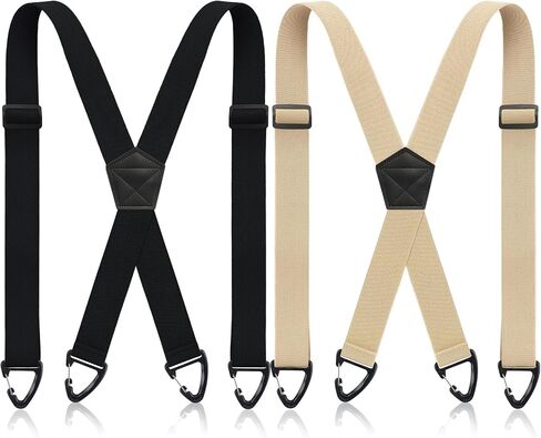 Janmercy 2 Pcs x Back Hidden Suspenders 1.5 Inch Work Suspenders for Men Under Shirt Clothing in Saudi Arabia