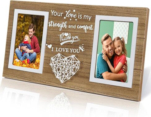ZEEYUAN 4x6 Picture Frame Wooden Double Side Rotating 4x6 Photo Frame Rustic Collage Frame for 4x6 Pictures, 4x6 Multiple Family Picture Frame for Desktop in Kuwait