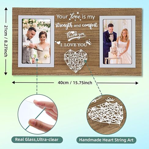 ZEEYUAN 4x6 Picture Frame Wooden Double Side Rotating 4x6 Photo Frame Rustic Collage Frame for 4x6 Pictures, 4x6 Multiple Family Picture Frame for Desktop in Kuwait