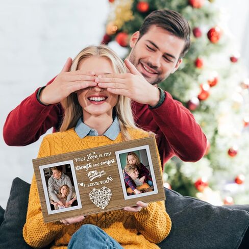 ZEEYUAN 4x6 Picture Frame Wooden Double Side Rotating 4x6 Photo Frame Rustic Collage Frame for 4x6 Pictures, 4x6 Multiple Family Picture Frame for Desktop in Kuwait