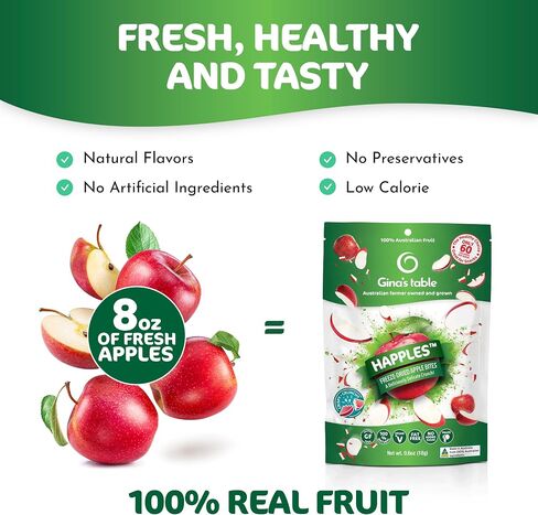 Happles Freeze Dried Apples Variety Pack with Mango, Raspberry, & Strawberry Fruit Powder – 100% Natural, No Added Sugar, Healthy Low Calorie Apple Crisps Snack, No Artificial Flavours (4 Pack) in Saudi Arabia