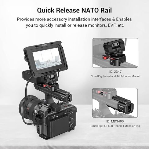 SmallRig FX3 / FX30 XLR لوحة علوية بمقبض لوحدة Sony FX3 / FX30 XLR - MD3990 in Saudi Arabia