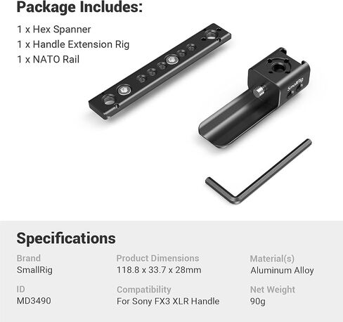 SmallRig FX3 / FX30 XLR لوحة علوية بمقبض لوحدة Sony FX3 / FX30 XLR - MD3990 in Saudi Arabia