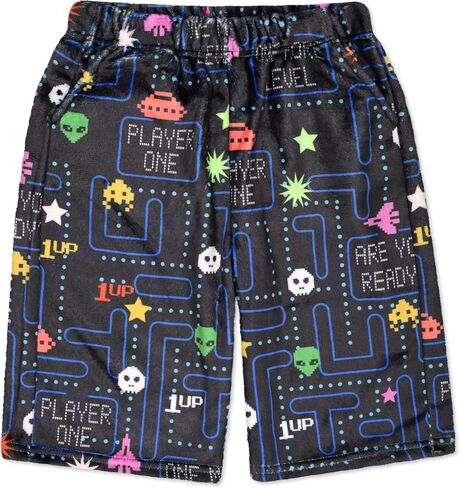 iscream Big Boys Fun Print Silky Soft Plush Shorts - Fun and Games Collection in Saudi Arabia