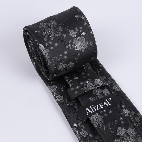 رجالي Alizeal 3.15 بوصة التعادل الأزهار الدقيقة مع مجموعة منديل مطبوعة زهرة صغيرة in Saudi Arabia