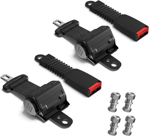 Golf Cart Seat Belts, 40" Retractable Universal Seat Belts Kit for Club Car EZGO Yamaha 2 Set/4 Set in Kuwait
