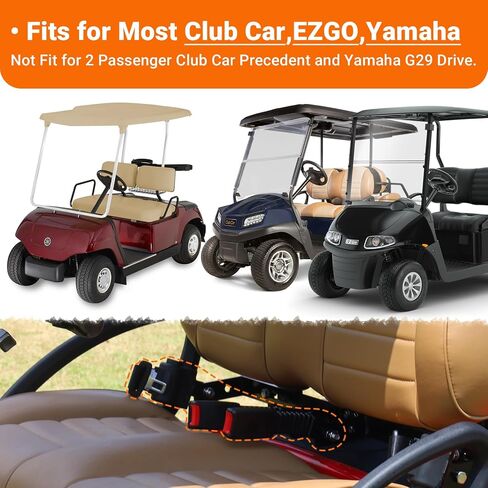 Golf Cart Seat Belts, 40" Retractable Universal Seat Belts Kit for Club Car EZGO Yamaha 2 Set/4 Set in Kuwait