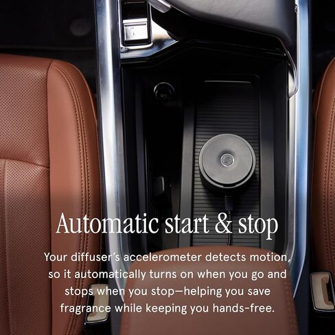 Pura Car Diffuser Starter Set - Smart Car Aroma Diffuser & Premium Car Diffuser Fragrance - Long-Lasting Fragrance for 30 Days of Aroma - Car Must-Have - Teak & Leather in Saudi Arabia