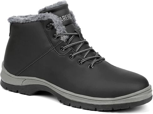 Mens Winter Snow Boots Water Resistant Warm Fur Lined Anti Slip Work Ankle Shoes Casual Lightweight Hiking Outdoor Trekking Boot in Saudi Arabia