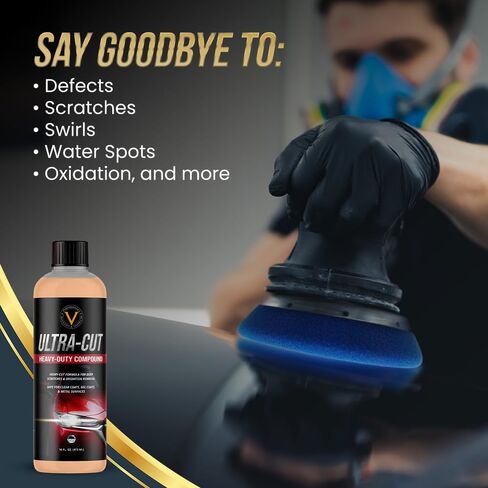 VPD Ultra-Cut Heavy Polishing Compound for Extreme Correction 16 oz – Car Polishing & Rubbing Compound, Removes Deep Scratches & Oxidation, Safe for Clear Coats, Gel Coats & Metal Surfaces in Saudi Arabia