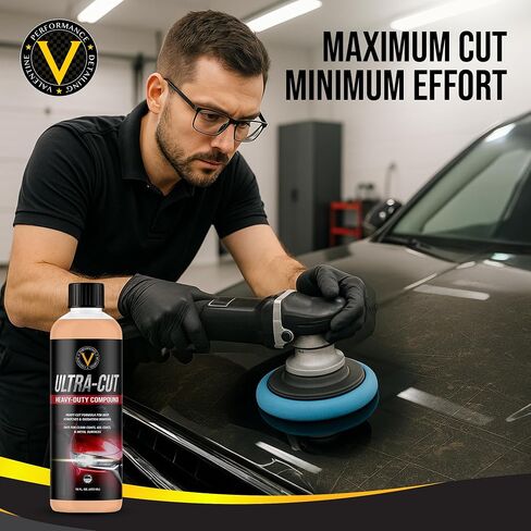 VPD Ultra-Cut Heavy Polishing Compound for Extreme Correction 16 oz – Car Polishing & Rubbing Compound, Removes Deep Scratches & Oxidation, Safe for Clear Coats, Gel Coats & Metal Surfaces in Saudi Arabia