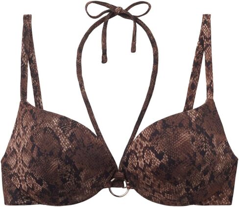 ملابس السباحة المبطنة للمرأة المبطنة بأعلى ثعبان بني in Kuwait