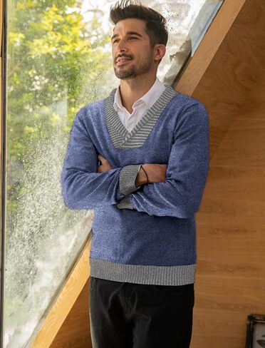 COOFANDY Men Casual Knitted Sweaters Shawl Collar Dress Sweater Long Sleeve V-Neck Pullover Tops in Saudi Arabia